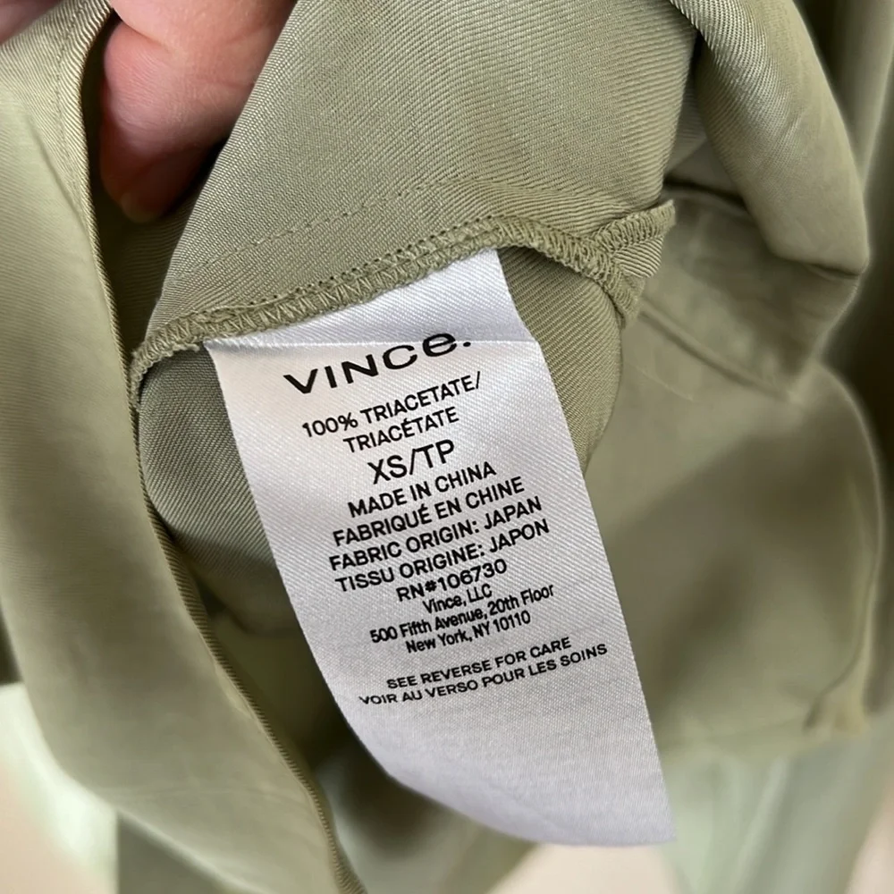 Vince green boxy button down blouse - Picture 5 of 7